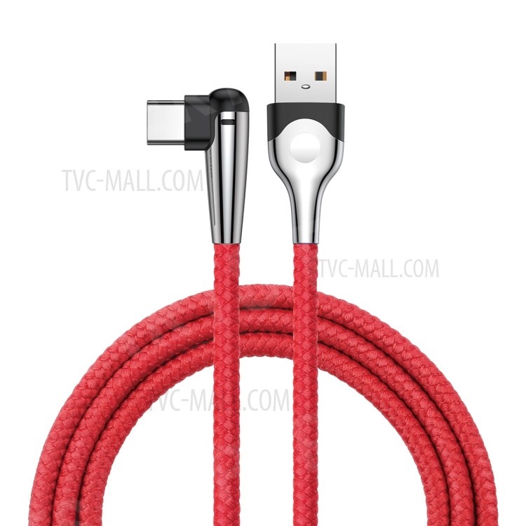 

BASEUS 2M MVP Elbow 2A Fast Charging Right Angle 90-Degree Type-C Data Charging Cable - Red, HTC Desire 12+