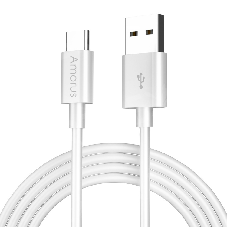 

AMORUS USB Type-c Charging Data Sync Cable 1m for MacBook 12-inch with Retina Display(2015) / Huawei Mate 9 - White, Galaxy S9