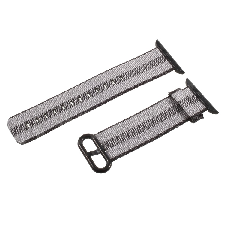 

Metal Buckle Nylon Watch Strap for Apple Watch Series 5 / 4 44mm / Series 3 2 1 42mm - Grey, Apple Watch Series 5 44mm