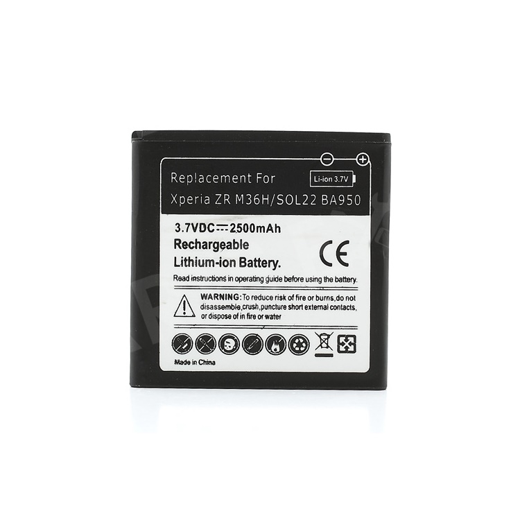 

2500mAh BA950 Battery Replacement for Sony Xperia ZR M36h C5503 C5502, Xperia ZR C5502 M36h