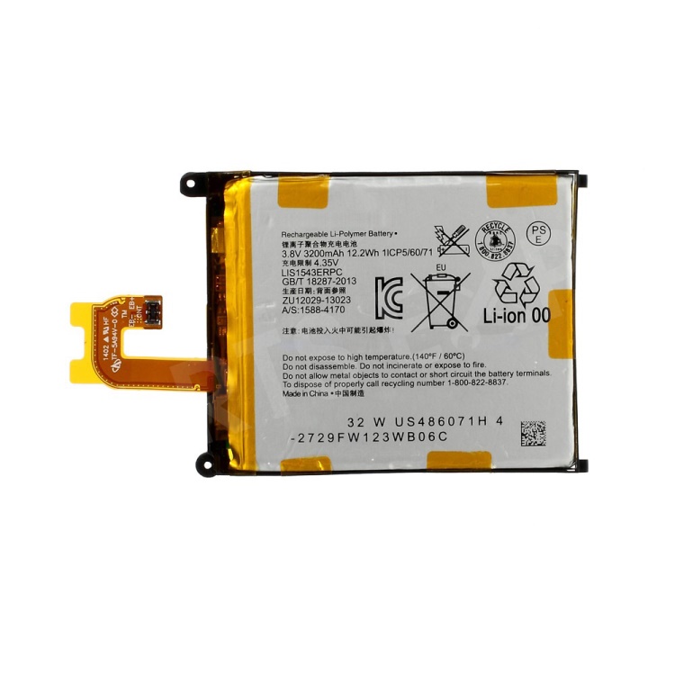 

LIS1543ERPC 3200mAh 3.8V Li-Polymer Battery Replacement for Sony Xperia Z2 D6502 D6503 D6543 (OEM), Xperia Z2 D6502 D6503