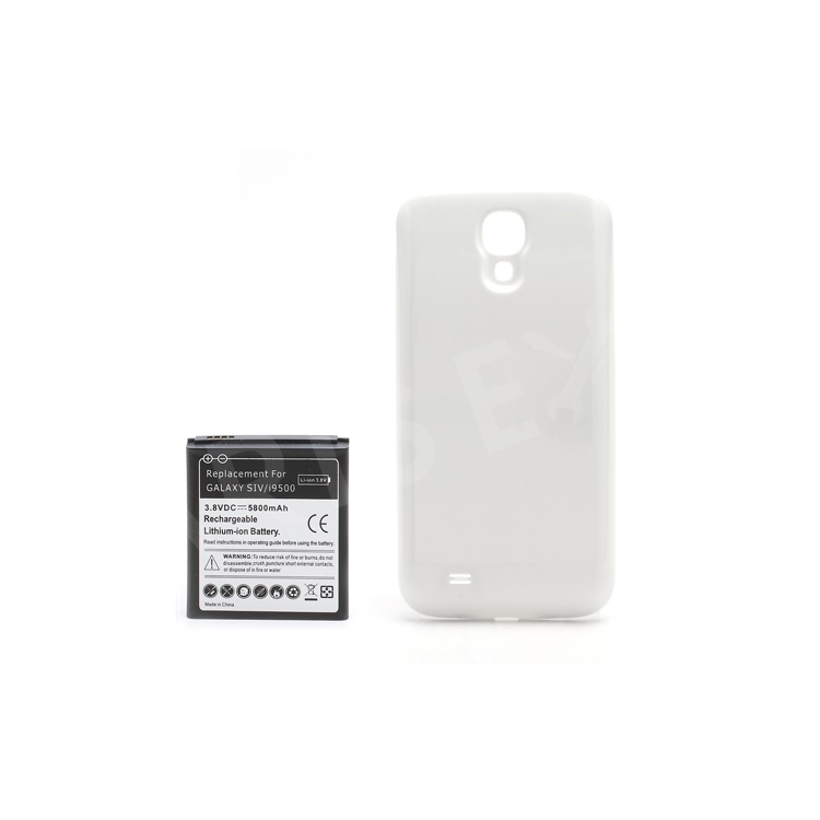 

Extended Battery with Battery Door Cover for Samsung Galaxy S IV 4 i9500 5800mAh - White, Galaxy S4 I9500