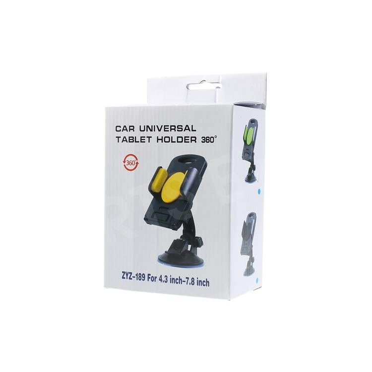 Yellow Universal 360 Degree Rotating Car Holder for 4.3-7.8 inch Smartphones Tablet, width: 58-125mm