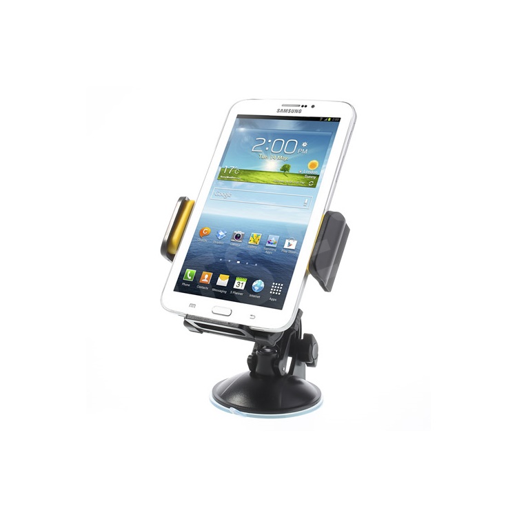 Yellow Universal 360 Degree Rotating Car Holder for 4.3-7.8 inch Smartphones Tablet, width: 58-125mm