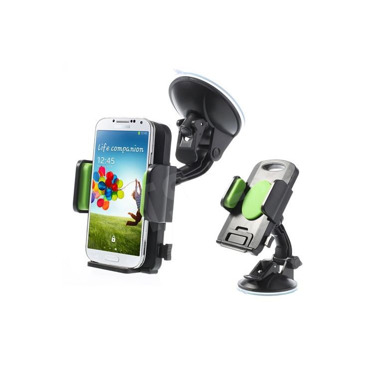 Green Universal 360 Degree Rotating Car Holder for 4.3-7.8 inch Smartphones Tablets, width: 58-125mm