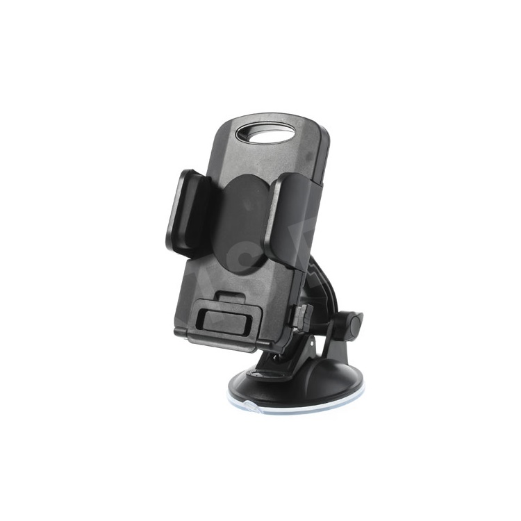 Black Universal 360 Rotation Car Holder Stand for 4.3-7.8 inch Smartphones Tablet, width: 58-125mm