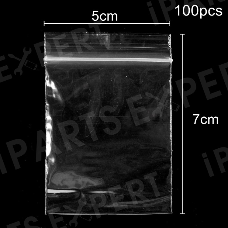 100pcs/Lot Transparent Resealable Reclosable Ziplock Bag Packaging, Size: 5 x 7cm