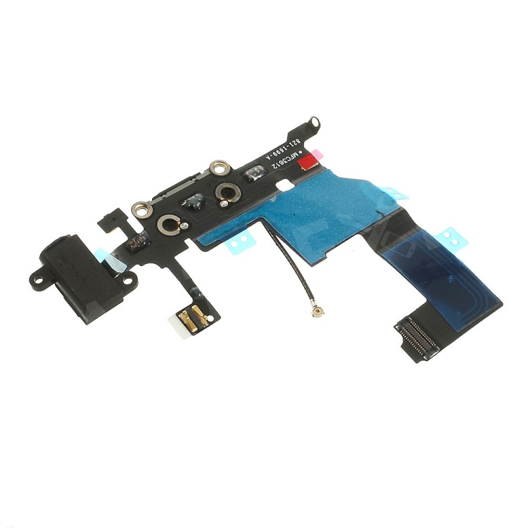 For iPhone 5 Charging Port Dock Connector Earphone Jack Flex Cable (OEM, not brand new) - Black