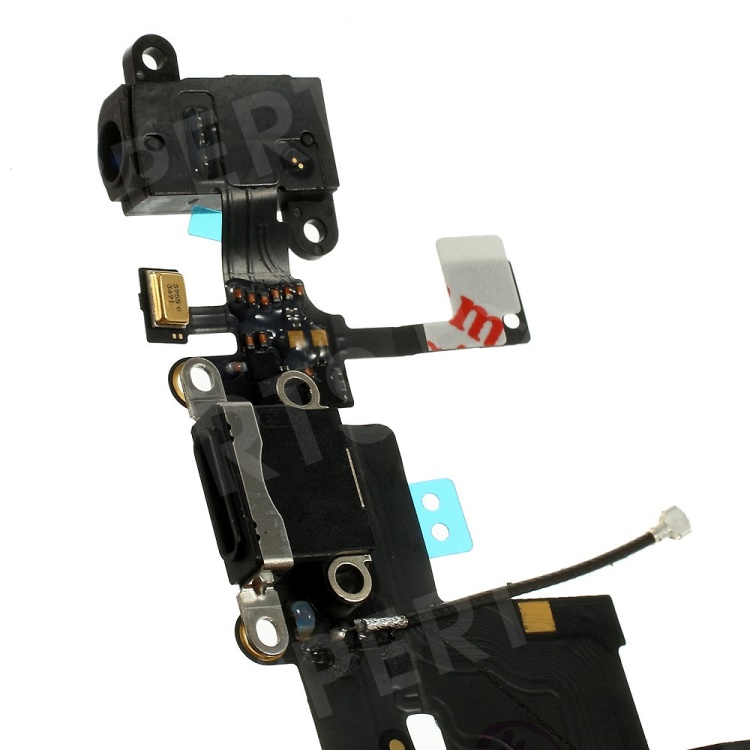 For iPhone 5 Charging Port Dock Connector Earphone Jack Flex Cable (OEM, not brand new) - Black