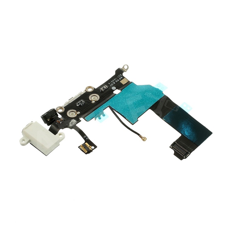 Charging Port Dock Connector Earphone Jack Flex Cable for iPhone 5 (OEM, not brand new) - White