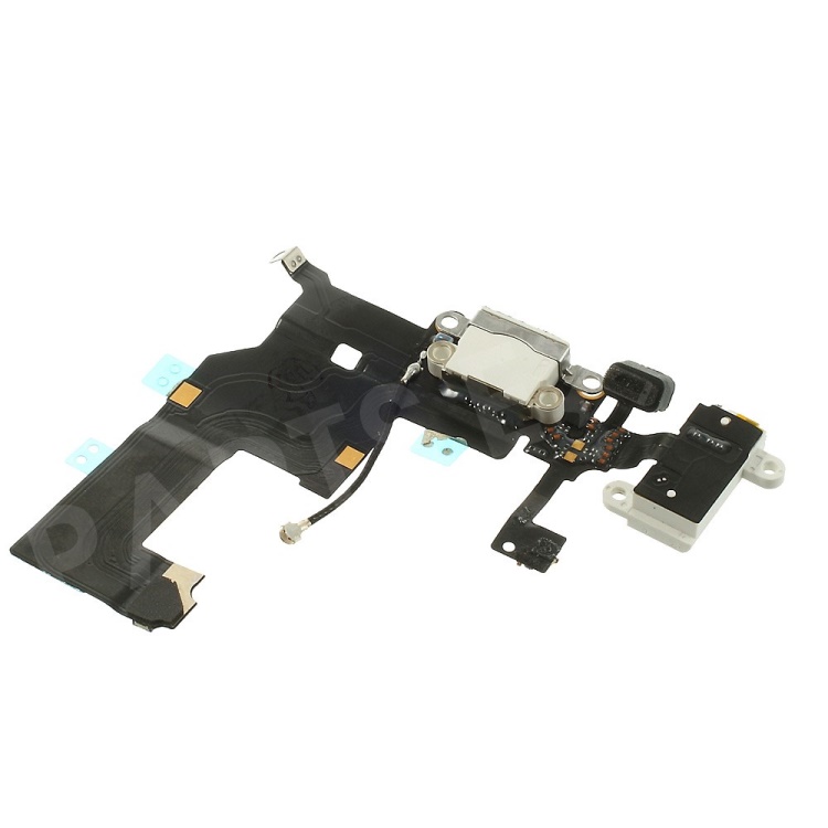 Charging Port Dock Connector Earphone Jack Flex Cable for iPhone 5 (OEM, not brand new) - White