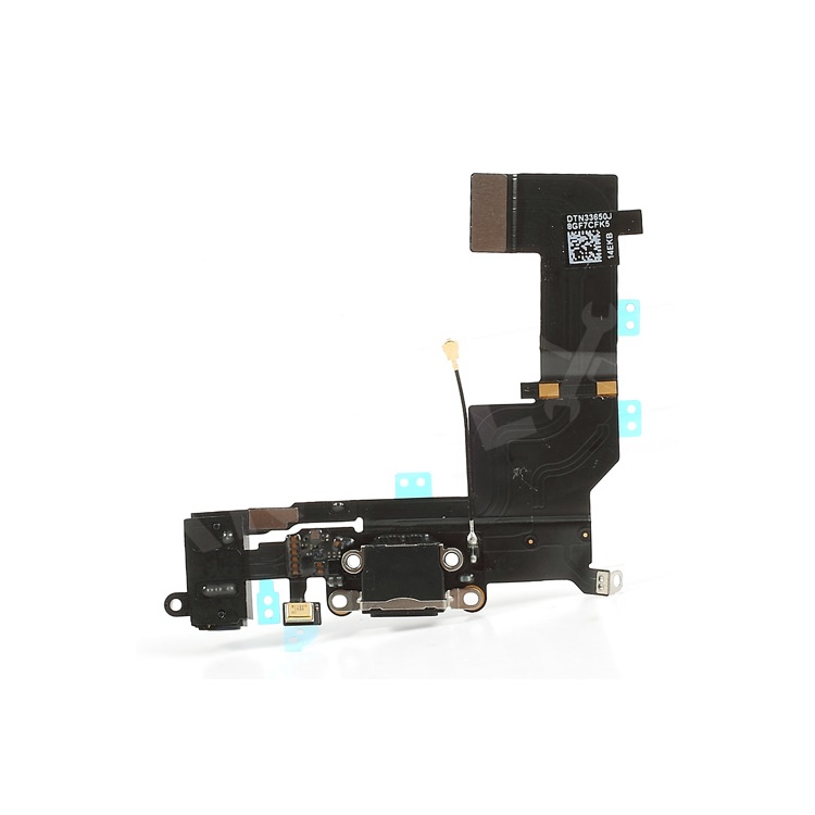 For iPhone 5s Dock Connector Charging Port Flex Cable Replacement - Black