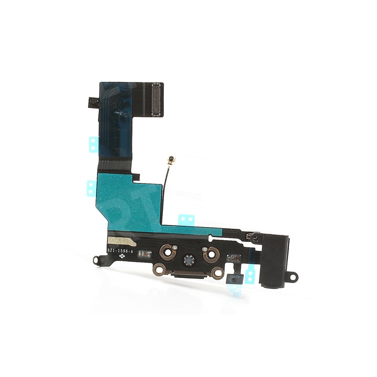 For iPhone 5s Dock Connector Charging Port Flex Cable Replacement - Black