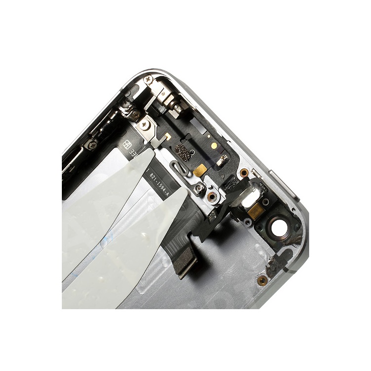 For iPhone 5s Metal Back Housing Faceplate Assembly w/ Other Parts - Black / Grey