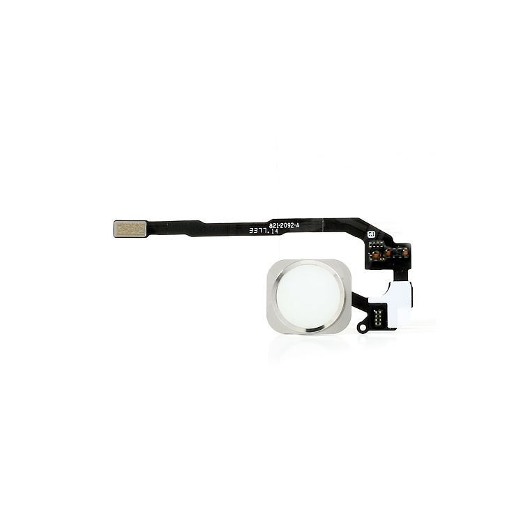 White Home Button with PCB Membrane Flex Cable Part for iPhone 5s (OEM)