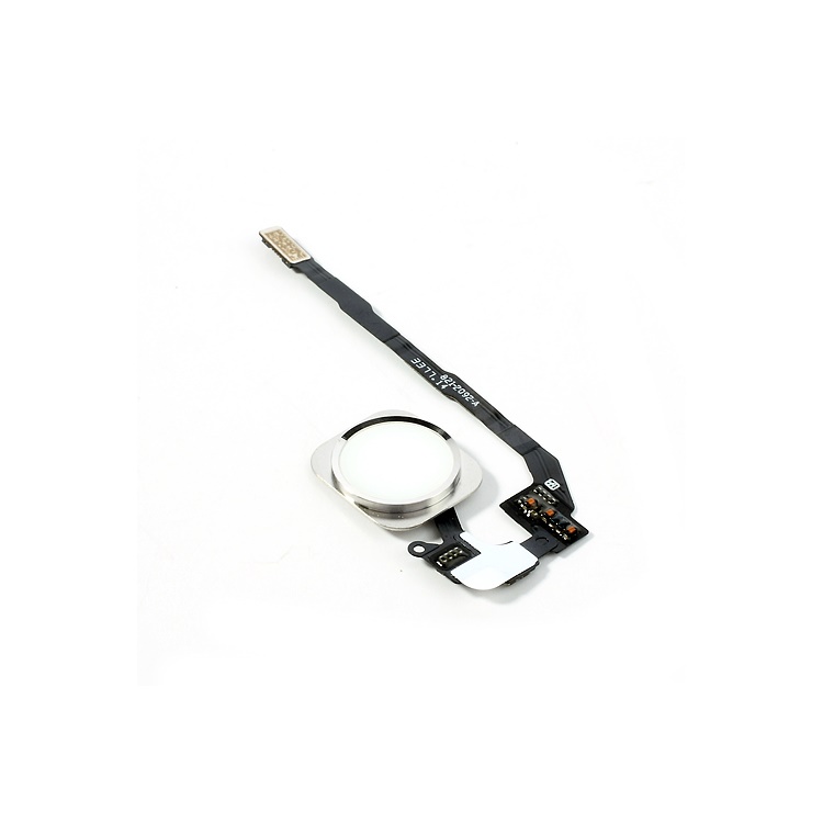 White Home Button with PCB Membrane Flex Cable Part for iPhone 5s (OEM)