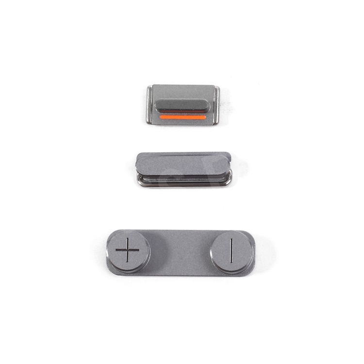 Grey for iPhone 5s 3 in 1 OEM Button Key Kit Set (Power/ Volume/ Mute)