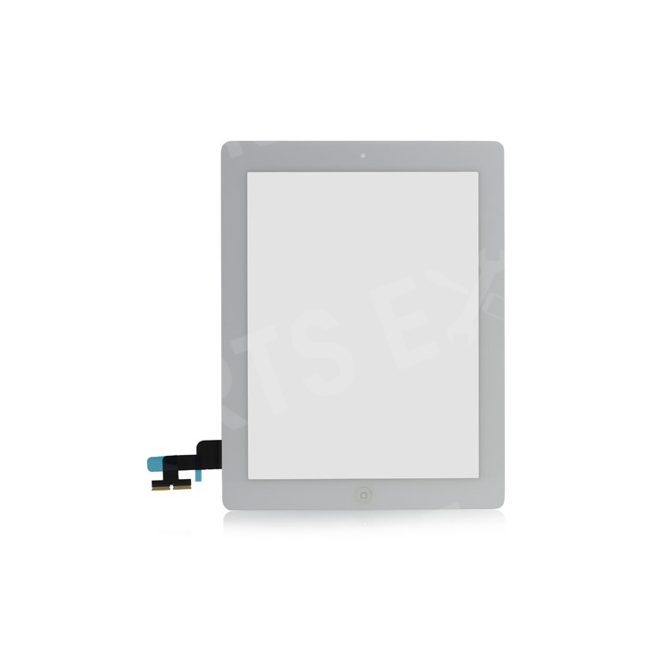 iPad 2 Touch Screen Digitizer Assembly w/ Front Camera Holder + Home Button + Home Button Holder + Adhesive Tape OEM - White