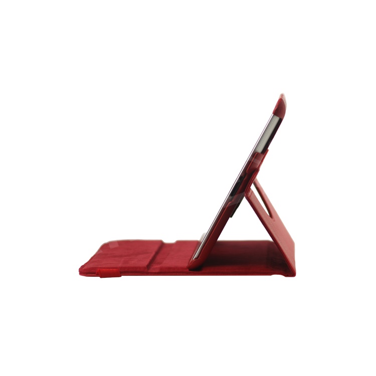 360 Degree Rotating New iPad 2 3 4 Leather Case Cover with Stand - Red