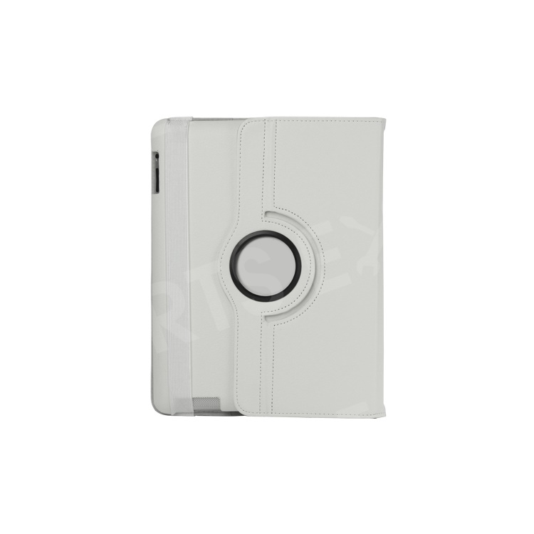 360 Degree Rotating New iPad 2 3 4 Leather Case Cover with Stand - White