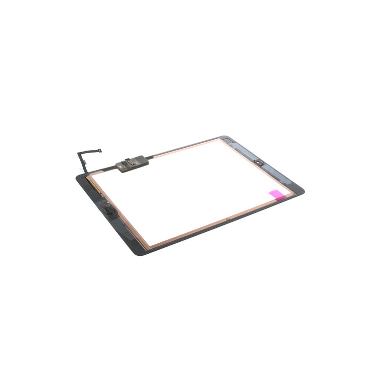 Black for iPad Air OEM Touch Screen + Camera Holder + Home Button + Home Button Flex Cable + Touch Screen Digitizer Adhesive