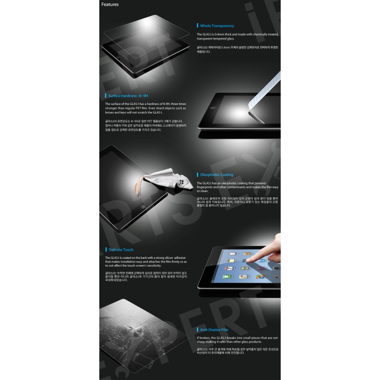 New Explosion-proof Tempered Glass Film LCD Screen Protector for iPad Mini / iPad Mini with Retina display