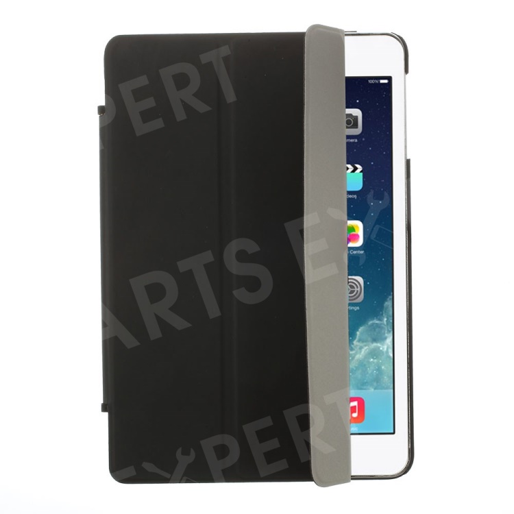 

Tri-fold Stand Leather Cover + Rubberized PC Back Case for iPad Mini / iPad Mini Retina - Black, iPad Mini 2