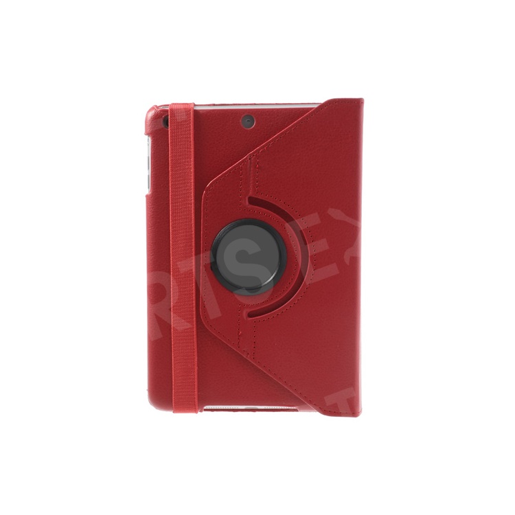 360 Rotary Stand for iPad Mini / iPad Mini 2 Smart Lychee Leather Cover - Red