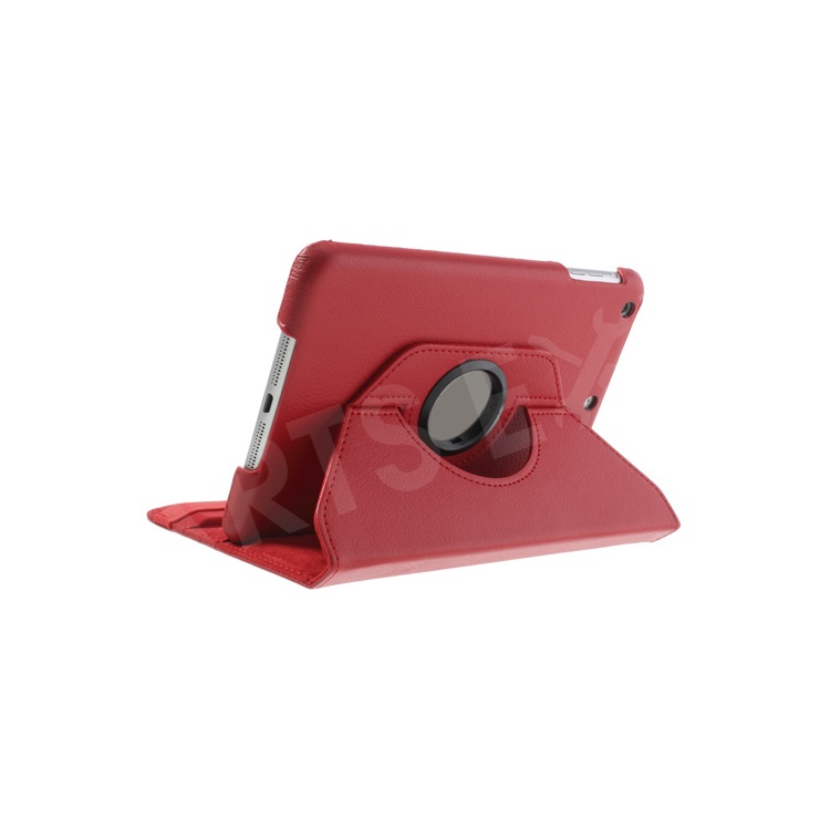 360 Rotary Stand for iPad Mini / iPad Mini 2 Smart Lychee Leather Cover - Red