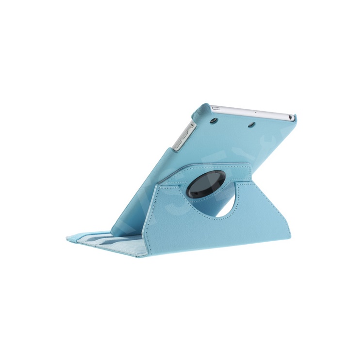 360 Rotary for iPad Mini / iPad Mini 2 Smart Lychee Leather Cover w/ Stand - Blue