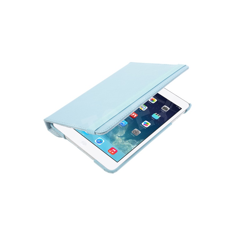 360 Rotary for iPad Mini / iPad Mini 2 Smart Lychee Leather Cover w/ Stand - Blue