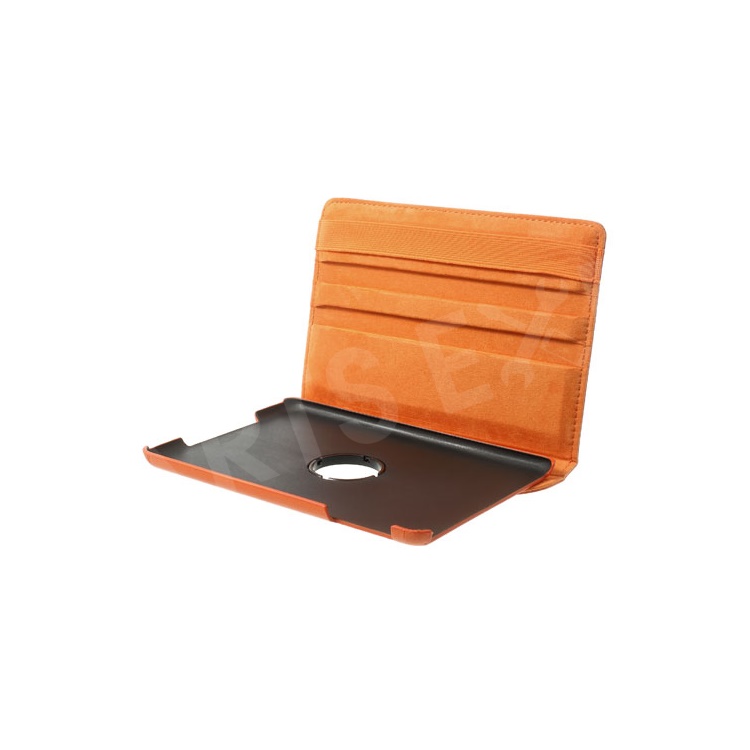 360 Rotating Stand Lychee Leather Skin Smart Case for iPad Mini / iPad Mini 2 - Orange