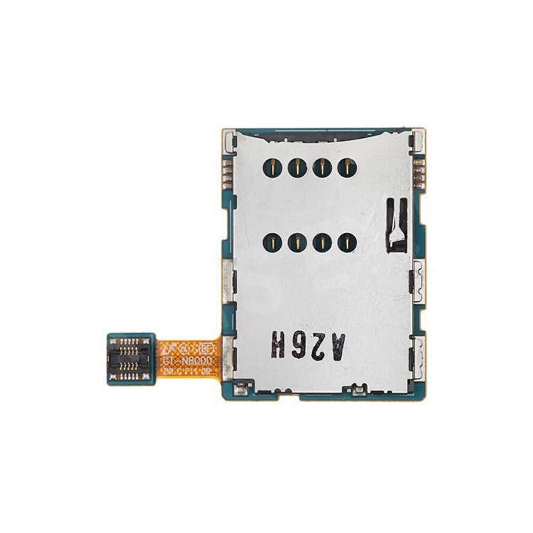 SIM Card Slot Contact Flex Cable without Metal Bracket for Samsung Galaxy Note 10.1 N8000 OEM