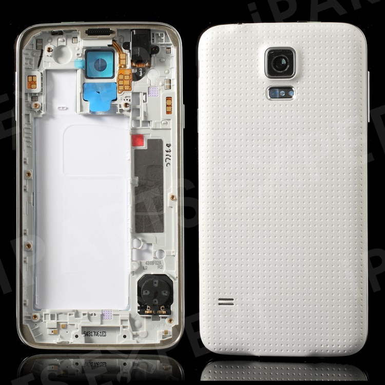 

OEM Back Cover Housing & Middle Plate for Samsung Galaxy S5 G900 - White, Galaxy S5 G900