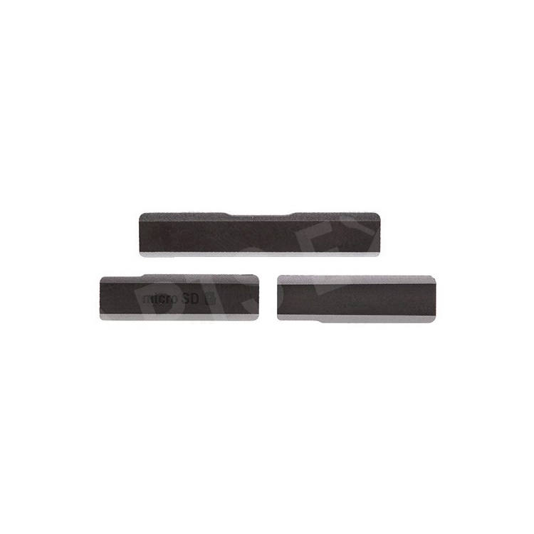 

OEM for Sony Xperia Z1 L39h C6903 Honami MicroSD Card Cap + SIM Card Cap + Charging Port Cover - Black, Other Sony Models