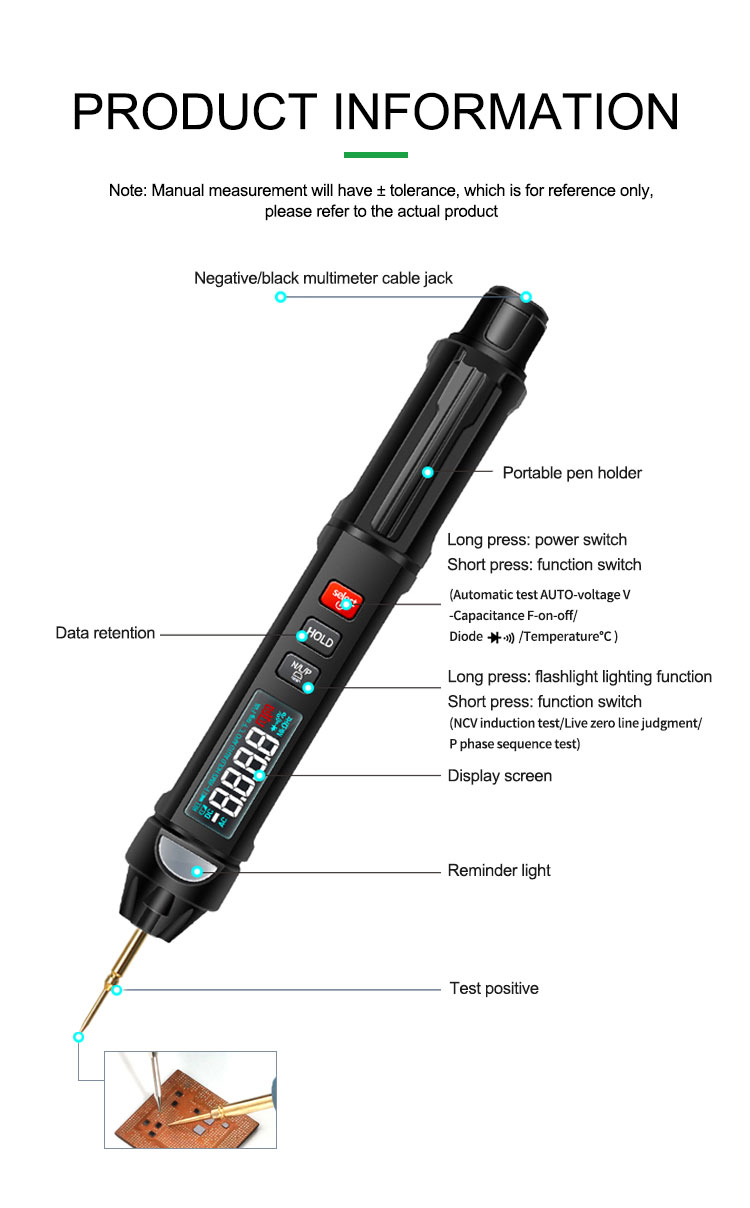 Wholesale cell phone RELIFE DT-01 3 in 1 Pen-type Digital Multimeter